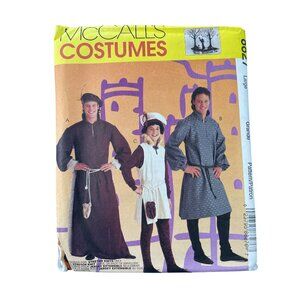 McCalls 8827 Medieval Costume Pattern Friar Squire Size Large Men Cosplay UNCUT